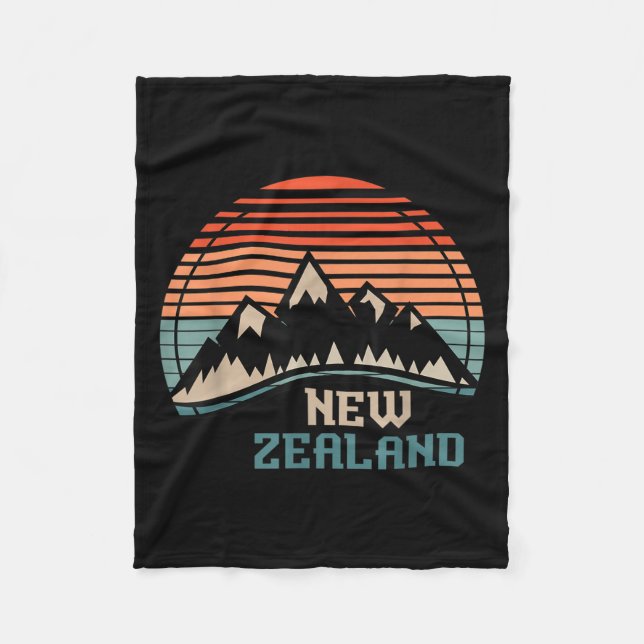 Couverture Polaire New Zealand Mountain Hiking Gift New Zealand  (Devant)