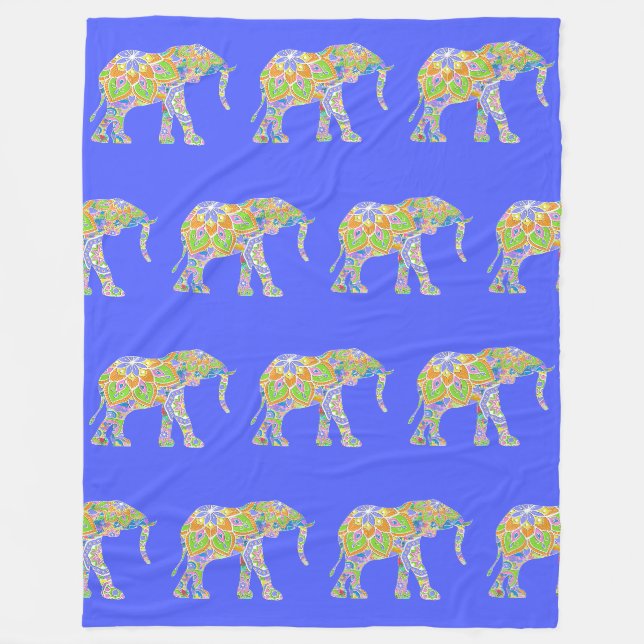 Couverture Polaire Nice Elephant Mandala Design 2 (Devant)