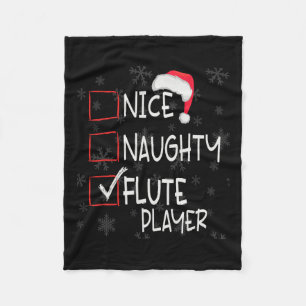 Couverture Polaire Nice Naughty Flute Player Liste Noël Père Noël Cla