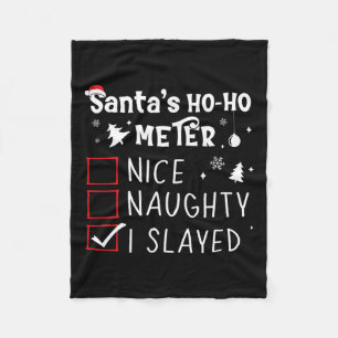 Couverture Polaire Nice Naughty I Slayed Liste de Noël Épinglé