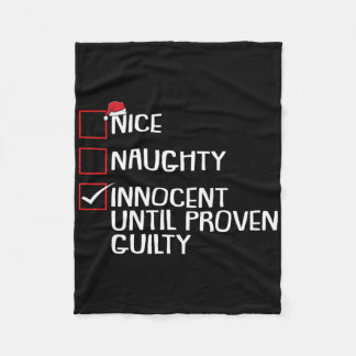 Couverture Polaire Nice Naughty Innocent Until Proven Guilty Christma