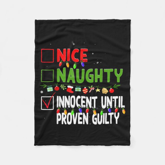 Couverture Polaire Nice Naughty Innocent Until Proven Guilty Family C (Devant)