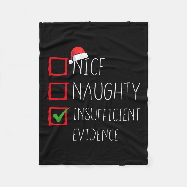 Couverture Polaire Nice Naughty Insufficient Evidence Christmas Santa (Devant)