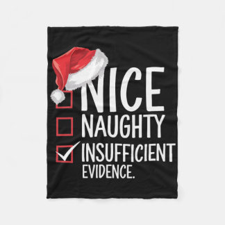 Couverture Polaire Nice Naughty Insufficient Evidence Christmas Santa