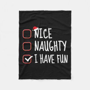 Couverture Polaire Nice Naughty J'Ai Amusé Funny Christmas List Père 