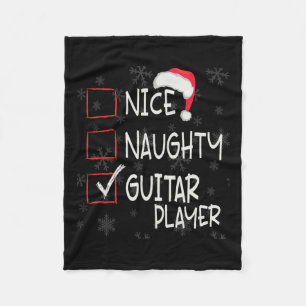 Couverture Polaire Nice Naughty Lead Guitar Player Liste de Noël San