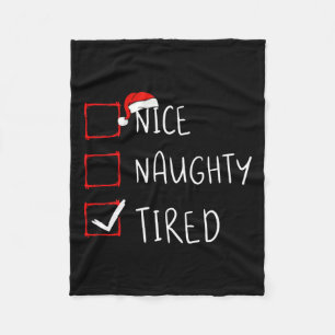 Couverture Polaire Nice Naughty Tired Noël Liste Noël Noël Noël Noël 