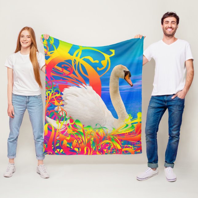 Couverture Polaire Nid de cygne (En situation)