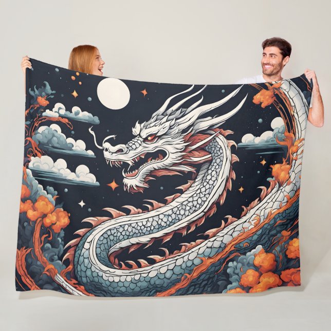 Couverture Polaire night dragon blanket (En situation)