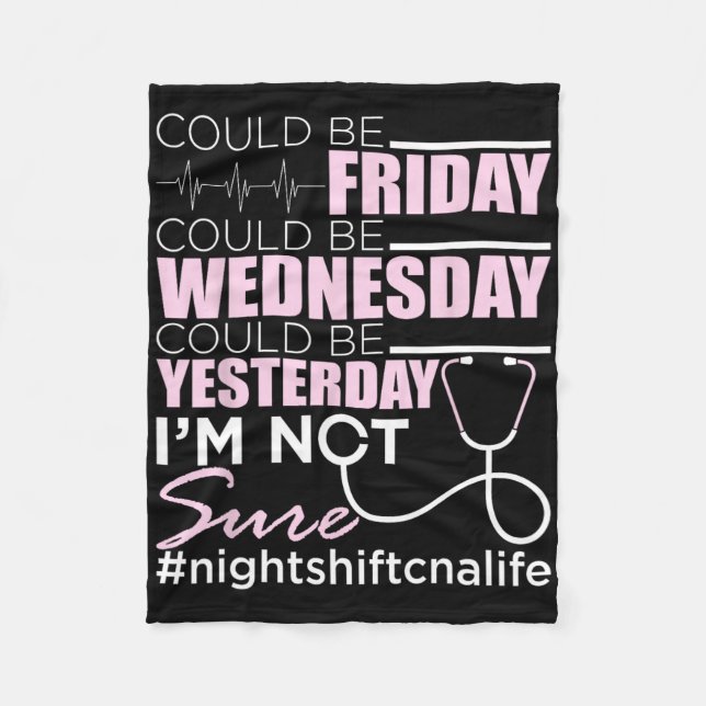 Couverture Polaire Night Shift Cna Life - Certifié Nurant Istant Nu (Devant)