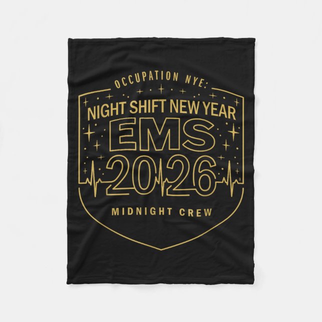 Couverture Polaire Night Shift New Year Ems 2026 Midnight Crew  (Devant)