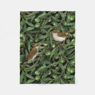 Couverture Polaire Nightingales dans l'olivier 3