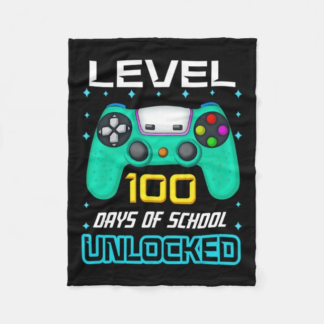 Couverture Polaire Niveau 100 Jours D'École Déverrouillé 100E Jour De (Devant)