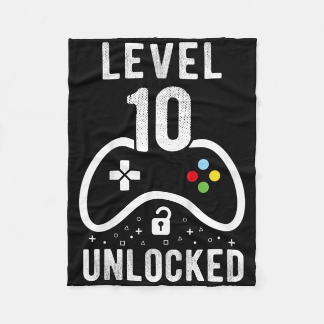 Couverture Polaire Niveau 10 Jeu vidéo déverrouillé 10e anniversaire  (Devant)