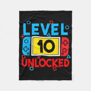 Couverture Polaire Niveau 10 Joueur déverrouillé 10e Anniversaire Jeu