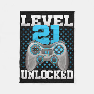 Couverture Polaire Niveau 21 Débloqué Jeu Vidéo 21e Anniversaire Jeu 
