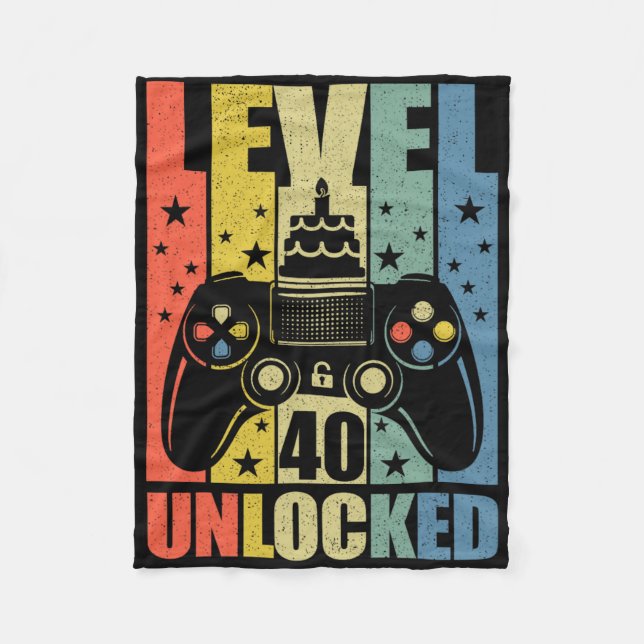Couverture Polaire Niveau 40 Jeu vidéo déverrouillé Jeu 40e Anniversa (Devant)