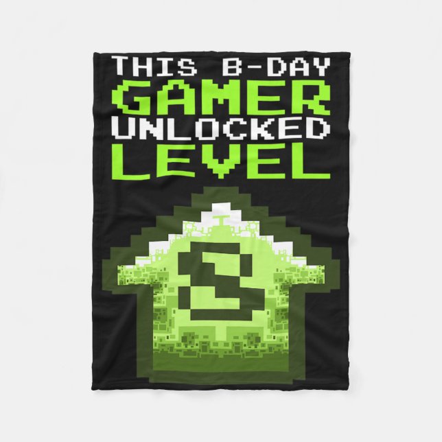 Couverture Polaire Niveau 8 Débloqué Anniversaire Jeu Vidéo Anniversa (Devant)