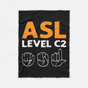 Couverture Polaire - Niveau C2. Sourd Langue des signes main de sensi