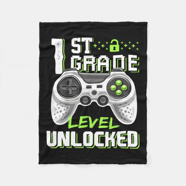 Couverture Polaire Niveau De Classe Joueur Déverrouillé Premier Jour  (Devant)