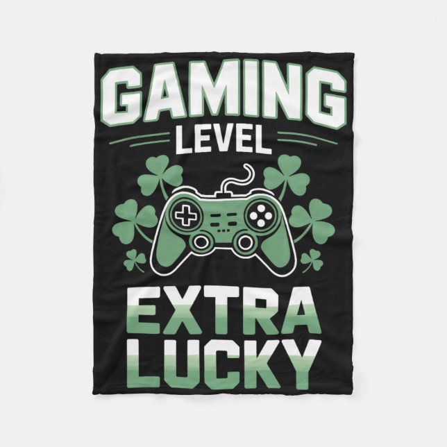Couverture Polaire Niveau De Jeu Gamer Life Extra Lucky Pour Console  (Devant)