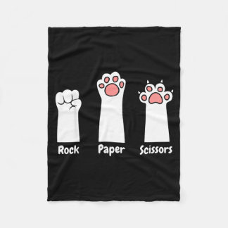 Couverture Polaire Nk Paw Prints Pet Lover Rock Paper Scissors Hand G