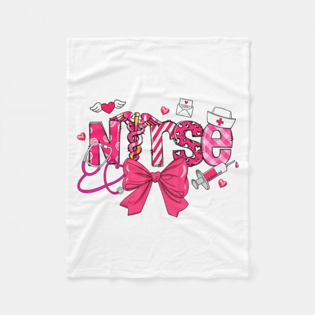 Couverture Polaire Nk Valentine Nurse Coquette Bow Cuds Favorite  (Devant)