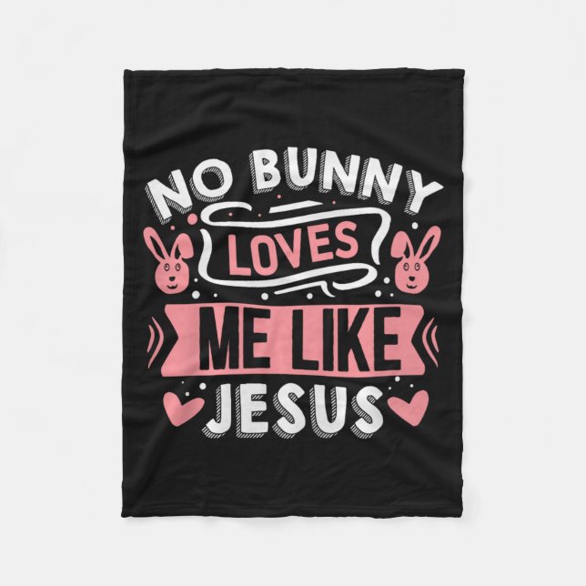 Couverture Polaire No Bunny Loves Me Like Jesus Premium Tri-blend  (Devant)