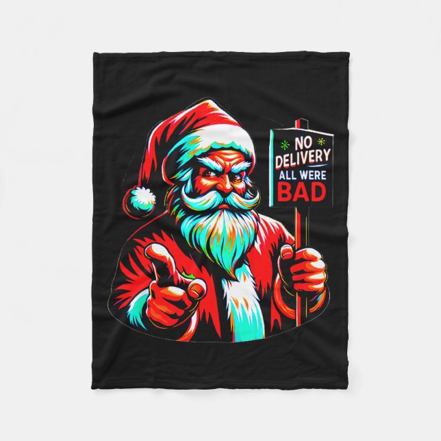 Couverture Polaire No Delivery, All Were Bad, Santa's Humorous Christ (Devant)