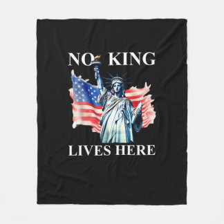 Couverture Polaire No King Lives in America Freedom Flag Patriotic