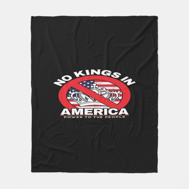 Couverture Polaire No Kings In America Anti-Monarchy Patriotic Design (Devant)