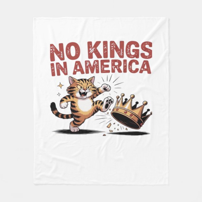 Couverture Polaire No Kings In America Classic Aesthetic Design (Devant)