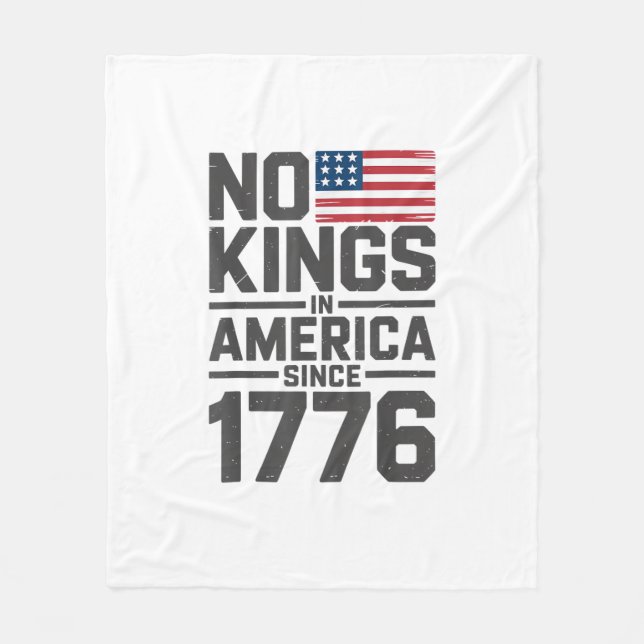 Couverture Polaire No Kings In America Since 1776 Creative Design (Devant)