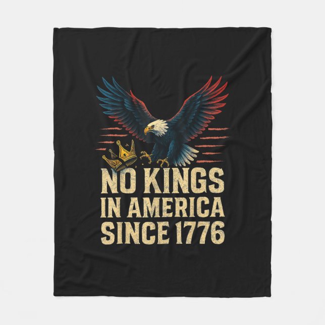 Couverture Polaire No Kings In America Since 1776 Patriotic (Devant)