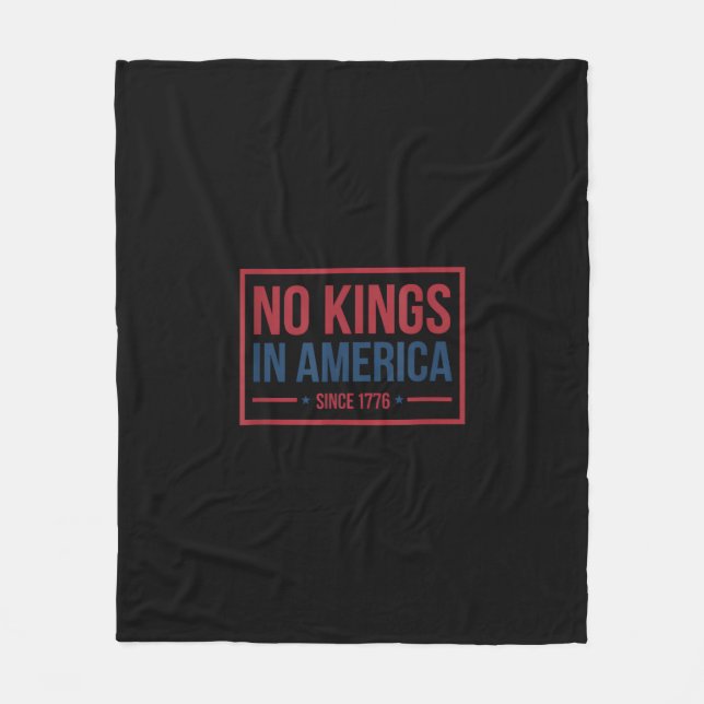 Couverture Polaire No Kings In America Since 1776 Patriotic Retro Cla (Devant)