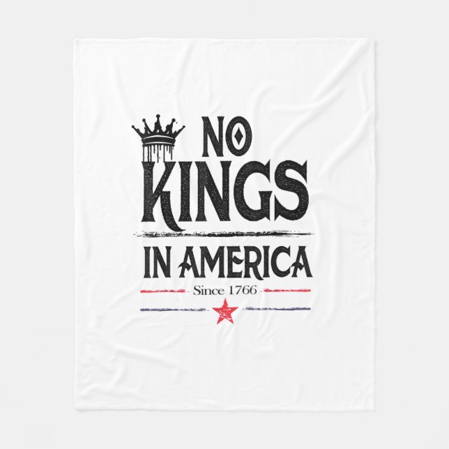 Couverture Polaire No Kings In America Since 1776 Vintage Graphic Coo (Devant)