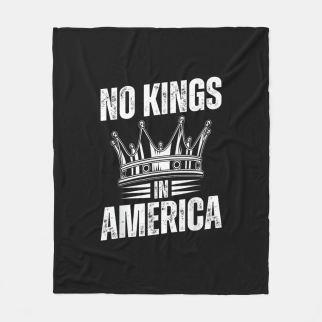 Couverture Polaire No Kings In America United States Independence Vin (Devant)