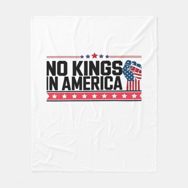 Couverture Polaire No Kings In America USA Minimal Clean (Devant)