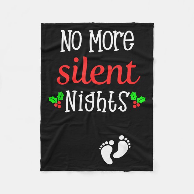 Couverture Polaire No More Silent Nights Christmas Pregnancy Announce (Devant)
