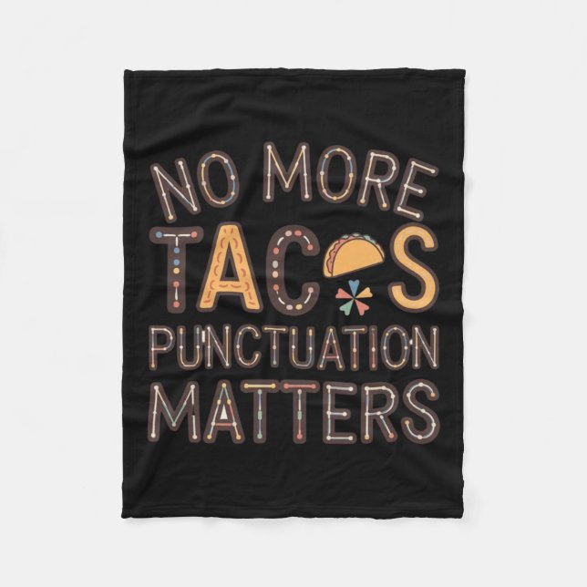 Couverture Polaire No More Tacos Ponctuation S Sticker6 (Devant)