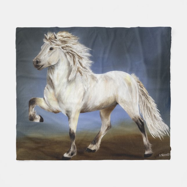 Couverture Polaire Noblesse du cheval islandais (Devant (Horizontal))