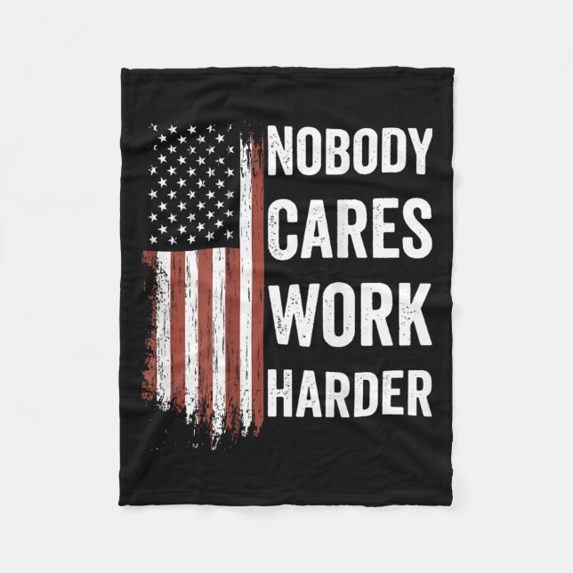 Couverture Polaire Nobody Cares Work Harder Motivational Workout Gym  (Devant)
