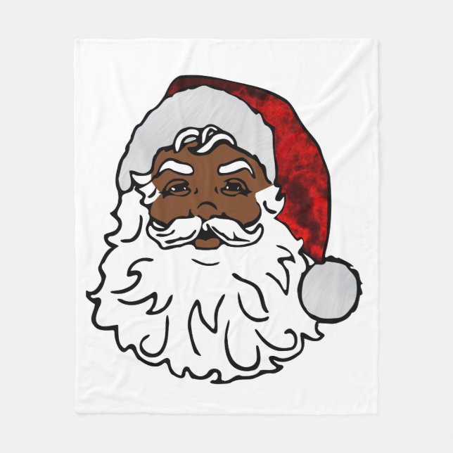 Couverture Polaire noël africain noir père Noël (Devant)