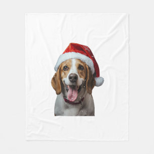 Couverture Polaire Noël beagle