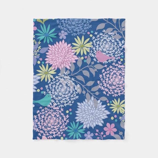 Couverture Polaire Noël Cadeau Floral 60e anniversaire (Devant)