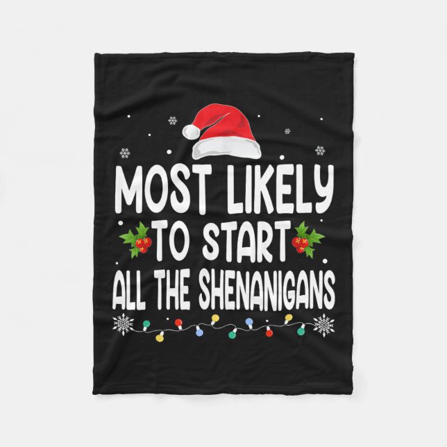 Couverture Polaire Noël Commence Probablement Tous Les Shenanigans Fa (Devant)