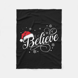 Couverture Polaire Noël Croire En Santa Clause Famille Correspondant