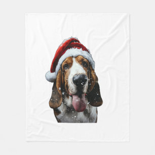 Couverture Polaire Noël de Basset Hound