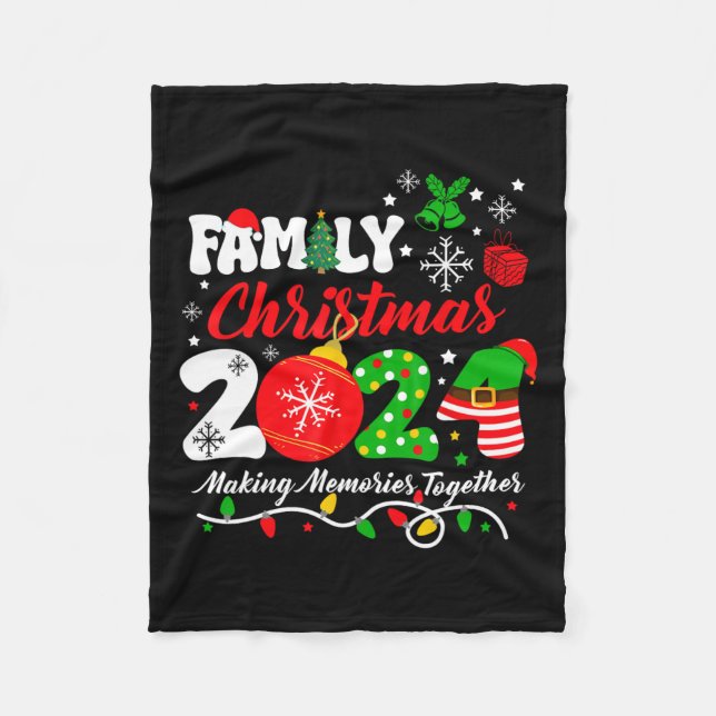 Couverture Polaire Noël de famille 2024 Rassembler les souvenirs Xma (Devant)