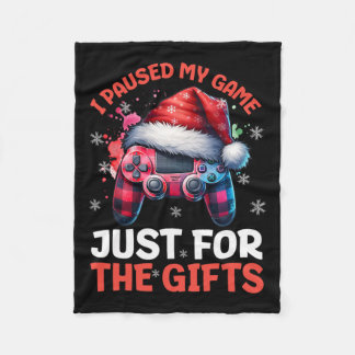 Couverture Polaire Noël de joueur de jeux vidéo Xmas garçons Chris